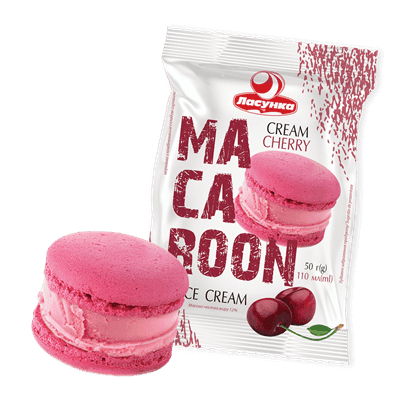 Мороженое Macaroon вишня