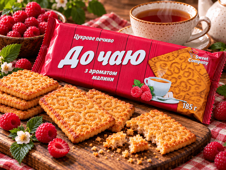 Raspberry tea cookies